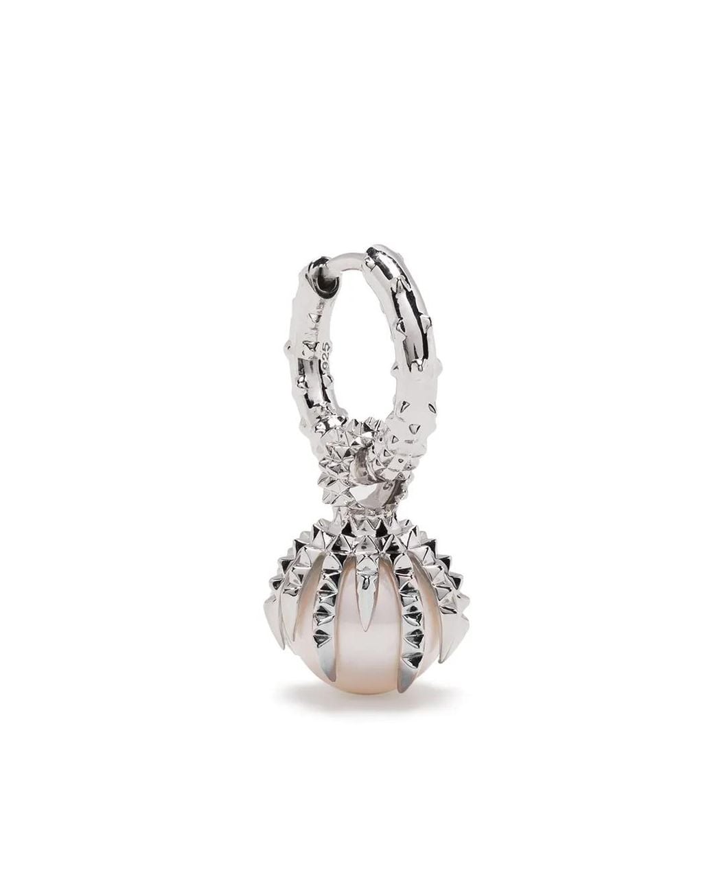Kasun White Dragon Pearl-Drop Single Earring
