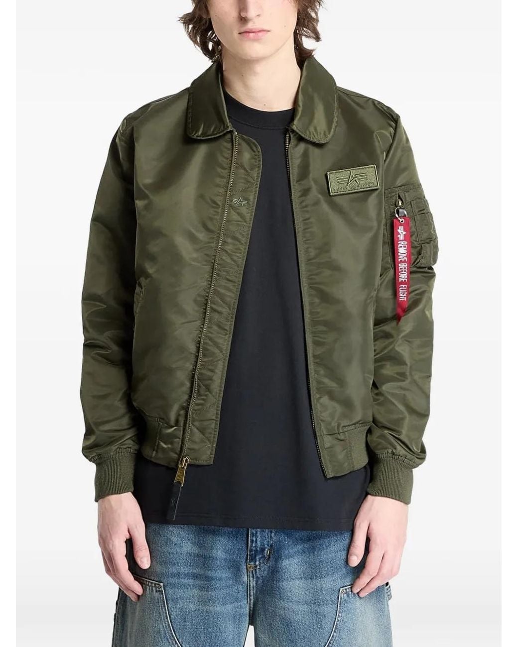 Alpha Industries Green Flying Tigers Cwu Bomber Jacket for men