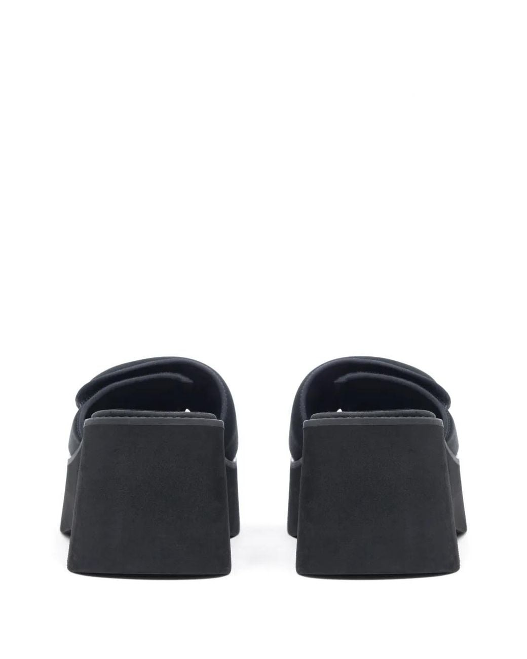 Courreges Black Scuba Wave 75Mm Platform Slides