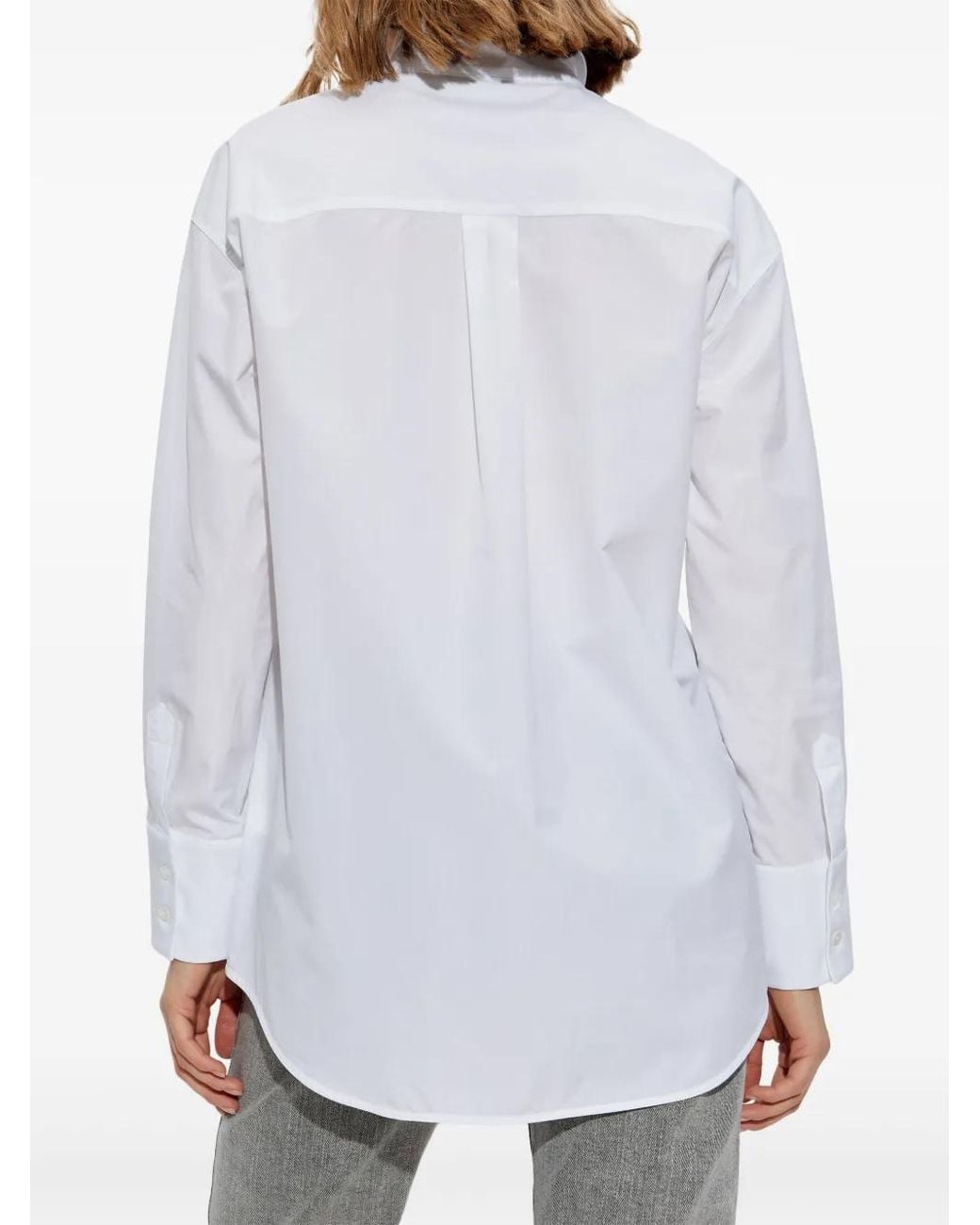 Fabiana Filippi White Tie-Embellished Shirt
