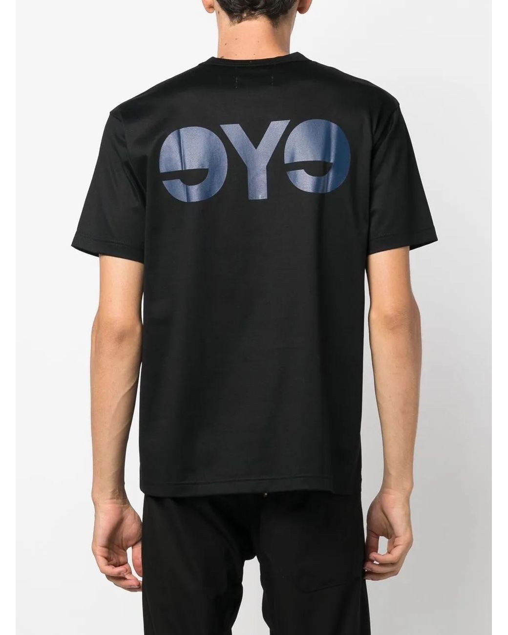 Junya Watanabe Black Logo-Print Cotton T-Shirt for men