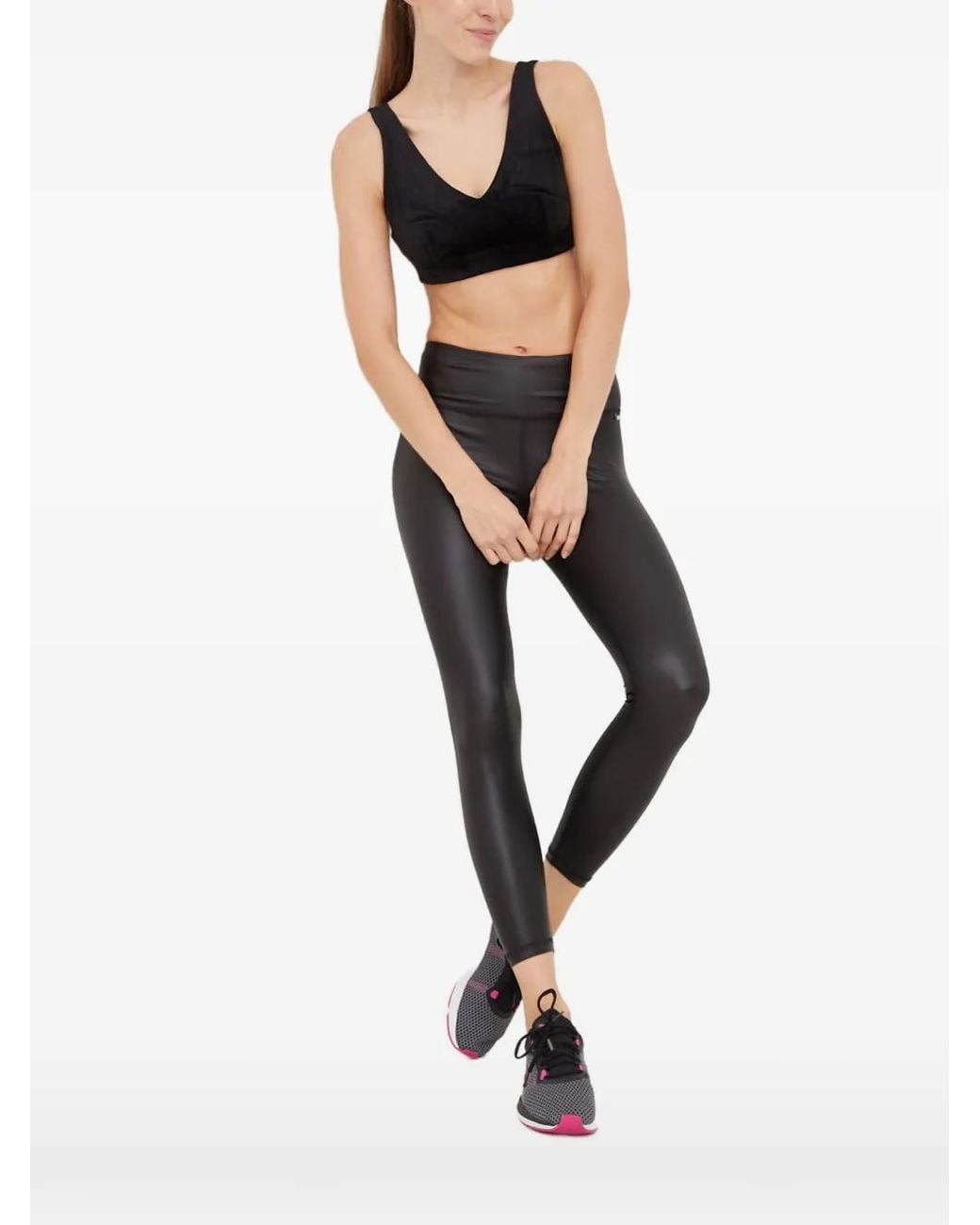 DKNY Black V-Neck Sport Bra