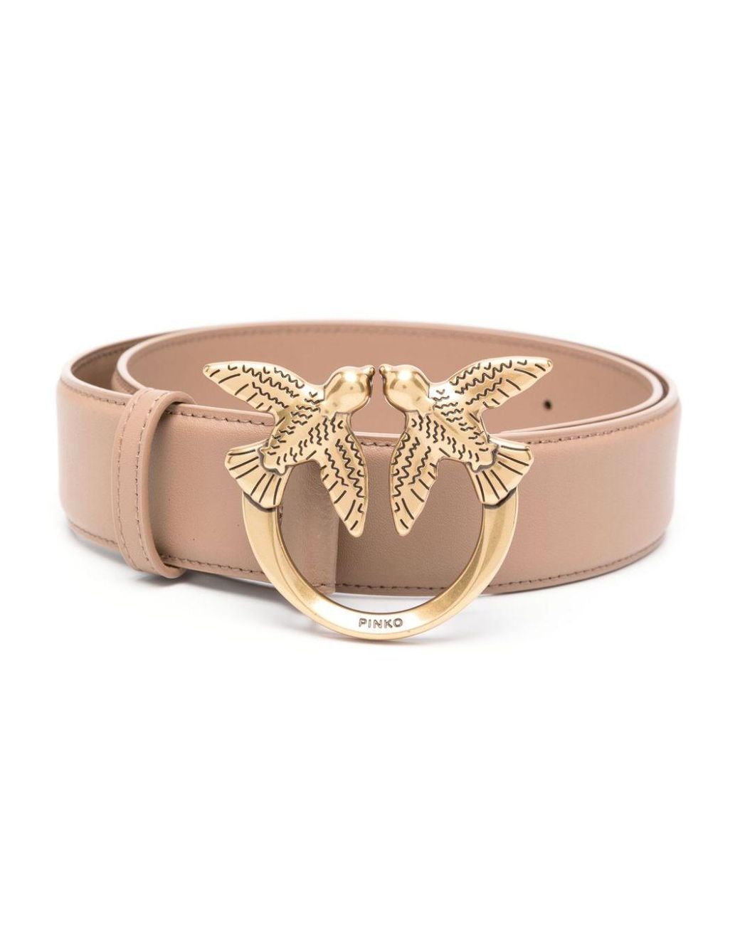 PINKO Love Birds Slim Leather Belt - Farfetch