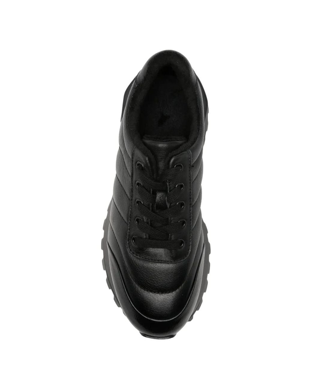 Linda Baumann Black Quilted Leather Sneakers