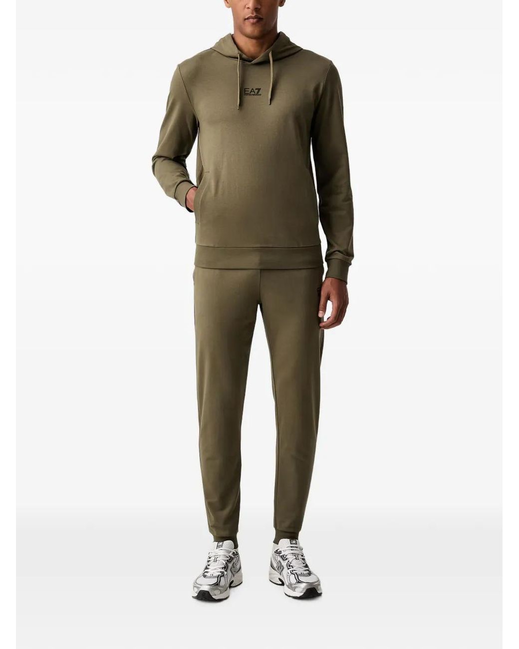 EA7 Green Logo-Print Tracksuit for men