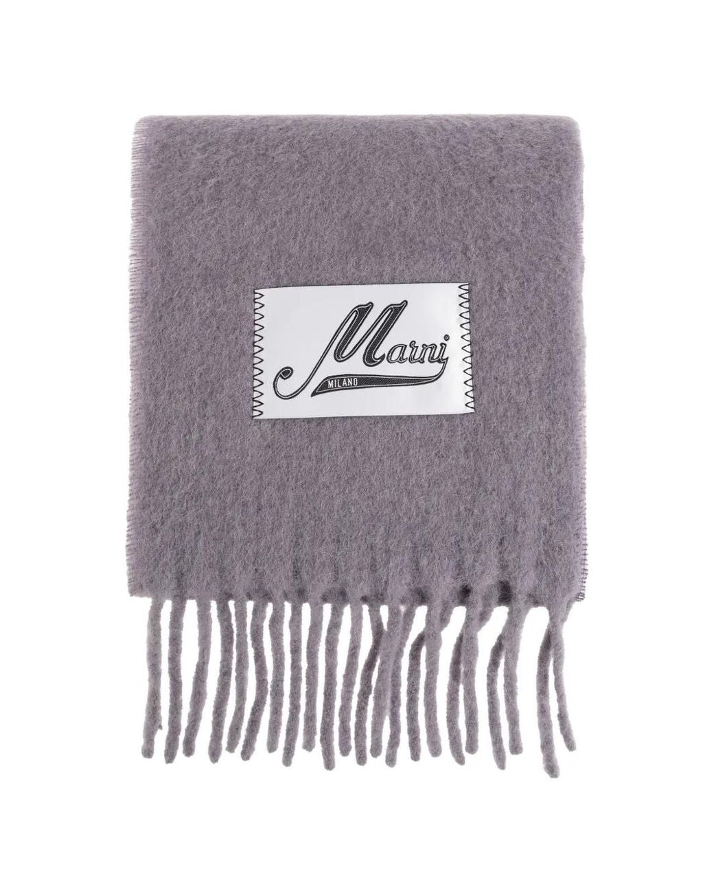 Marni White Alpaca Scarf