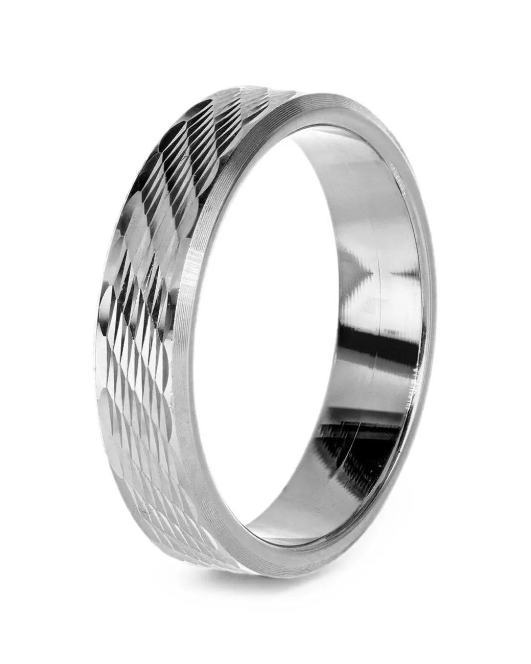 Desmo Mb 02 Ring Mit Wellengravur in Metallic für Herren