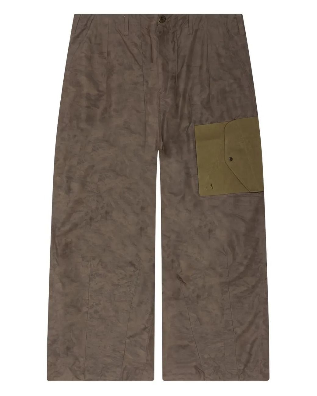 AWAKE NY Brown Patch-Pocket Trousers for men