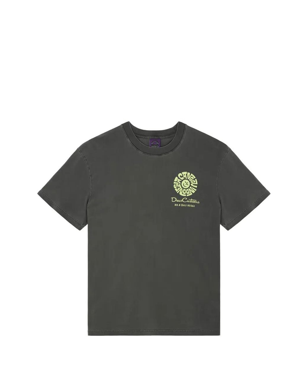 Deus Ex Machina Black Canggu Adress Logo-Print T-Shirt for men