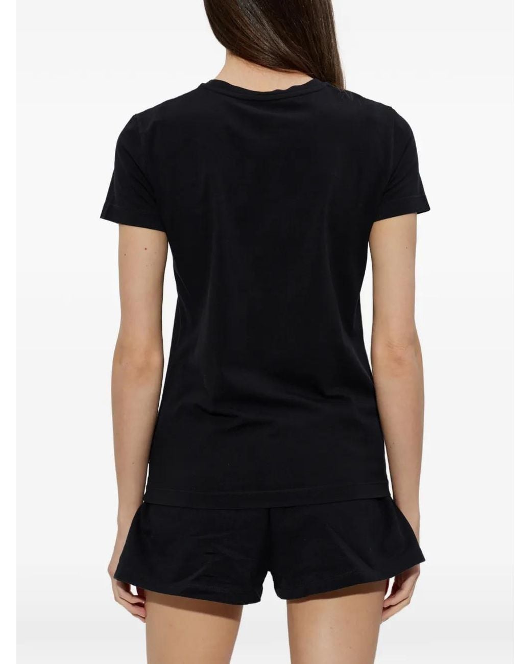 Moschino Black Underbear-Patch T-Shirt