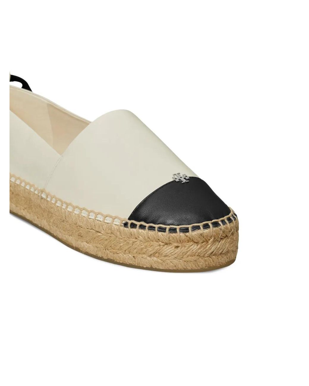 Tory Burch White Cap-Toe Espadrille
