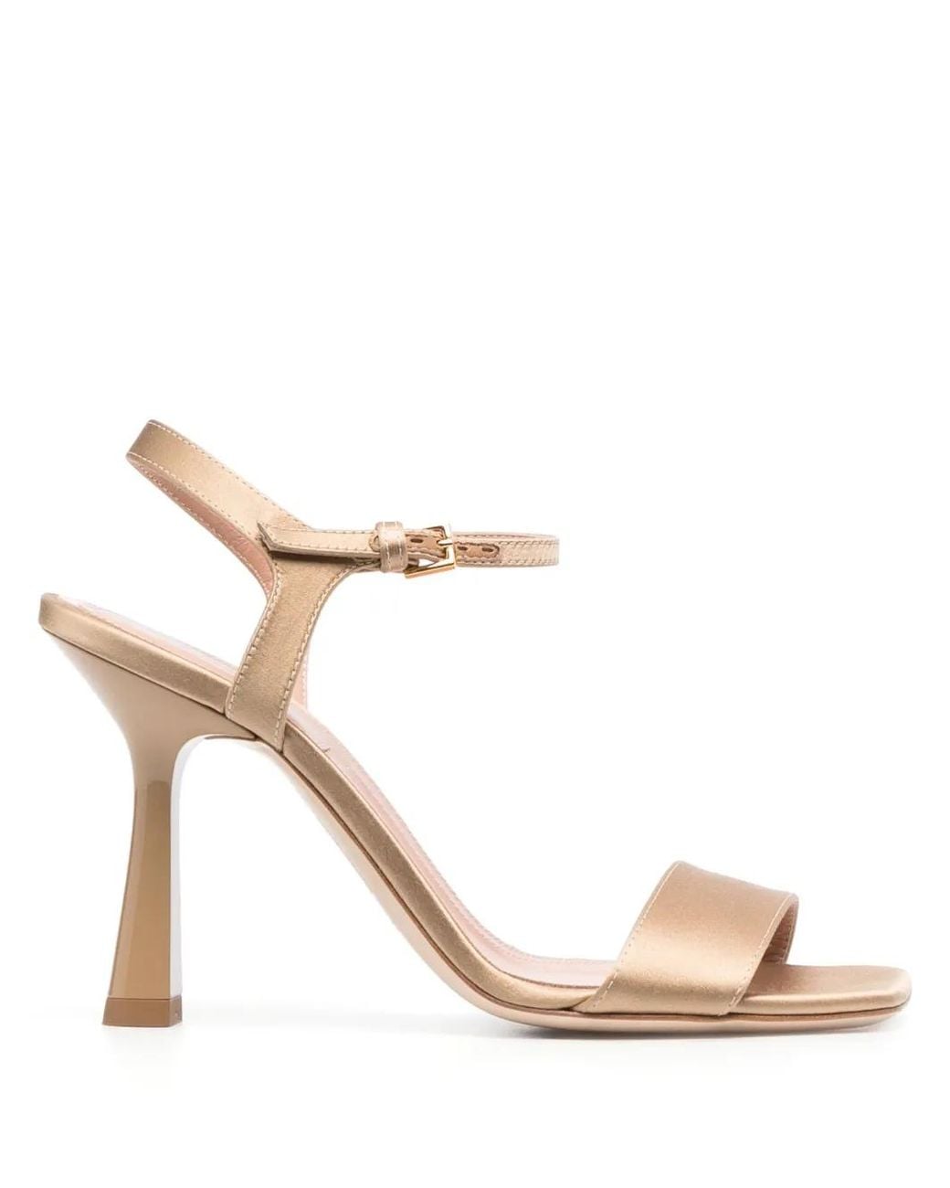 Alberta Ferretti Natural 90Mm Ankle-Strap Sandals