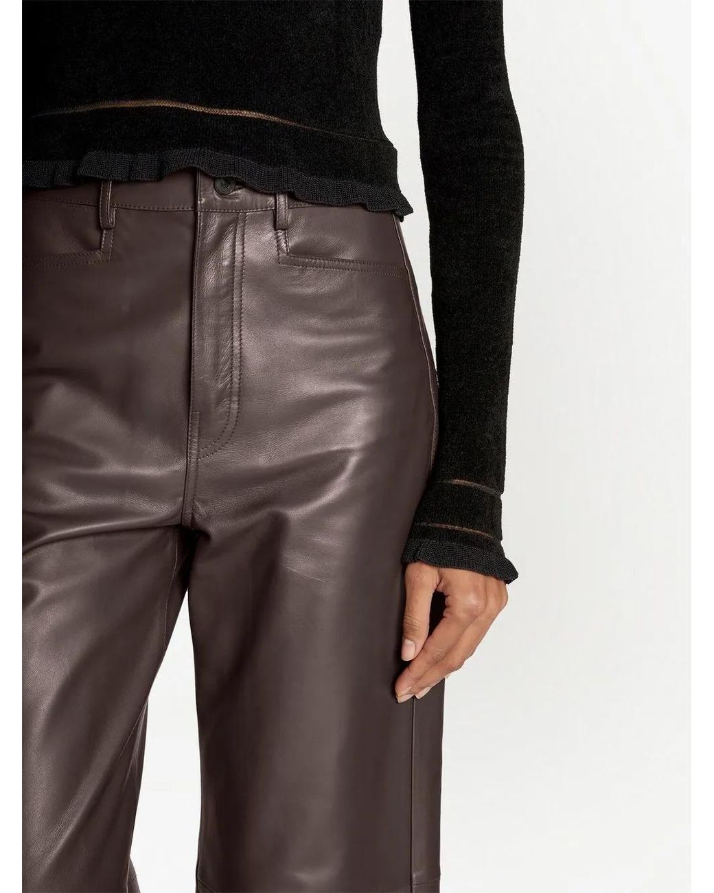 Proenza Schouler Black Cropped Chenille-Texture Jumper