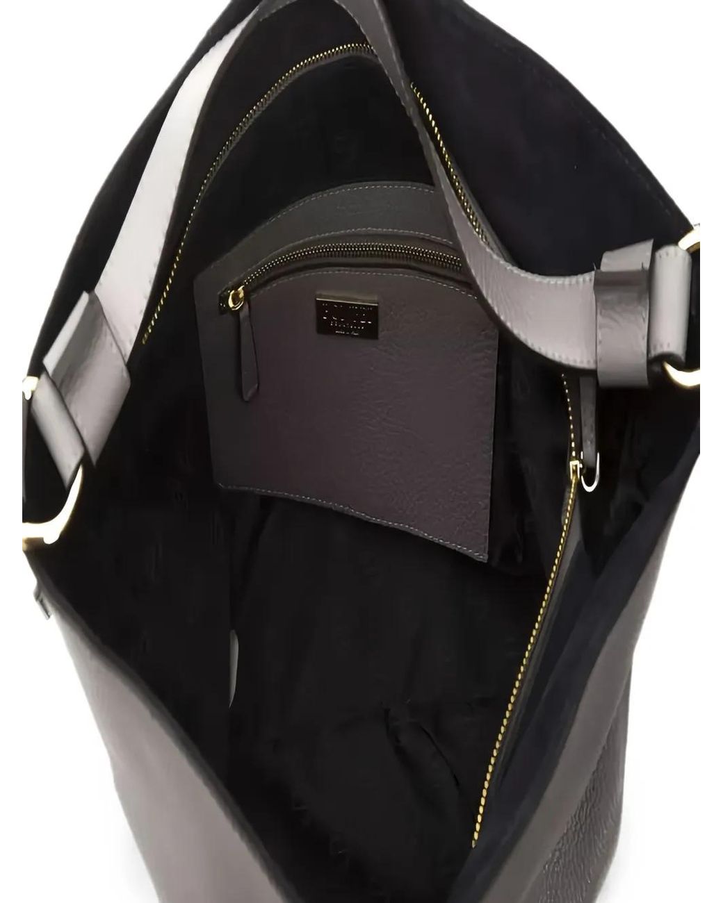 Pompei Donatella Gray Tassel-Detail Shoulder Bag