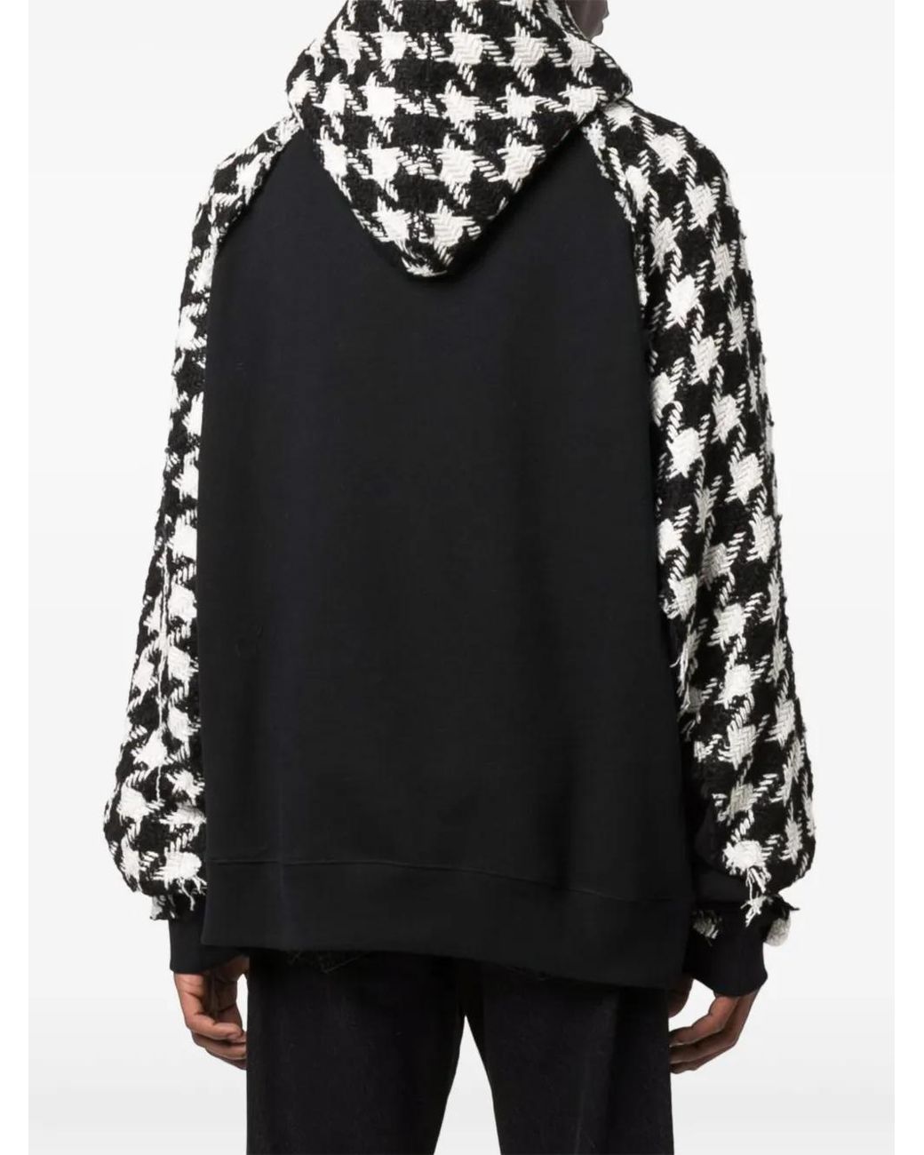 COOL T.M Black Houndstooth Hoodie for men