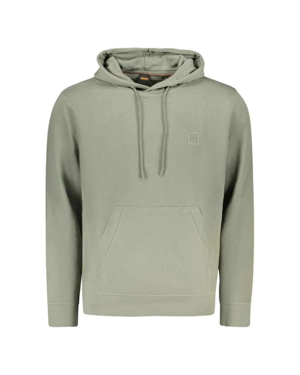 Boss Green Logo-Patch Cotton Hoodie for men