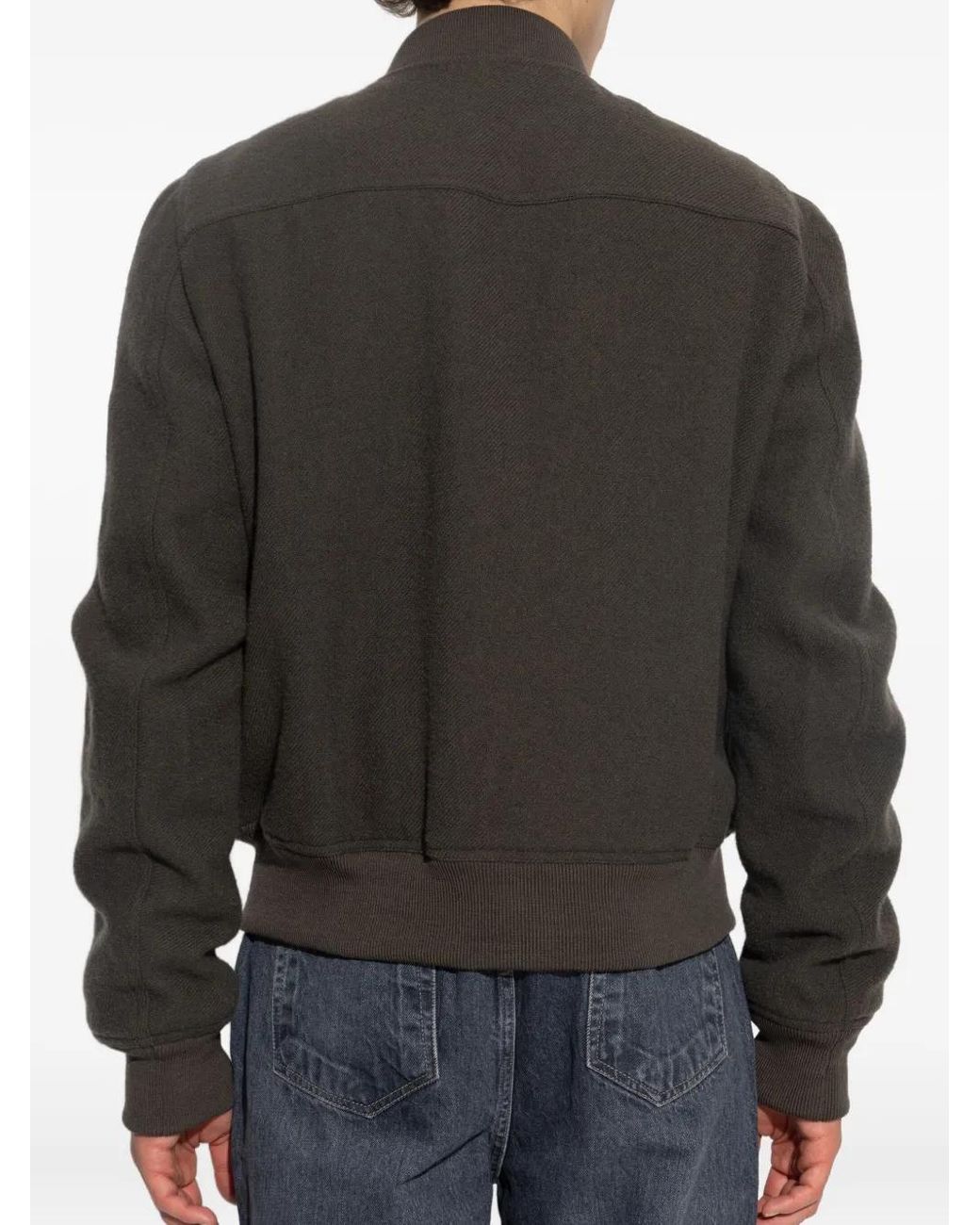 Rick Owens Black Zip-Fastening Pocket Bomber Jacket for men