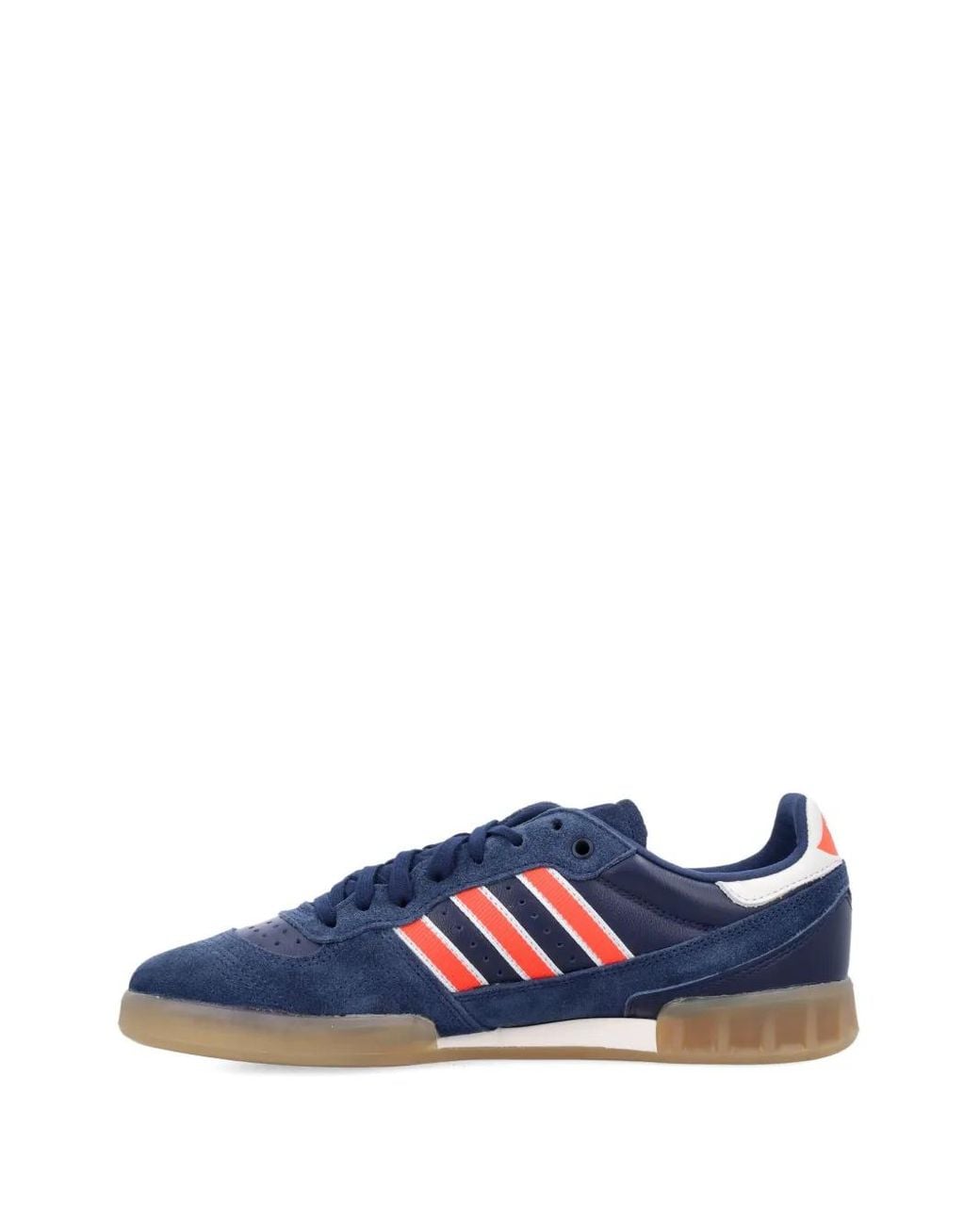 Adidas Blue Leather Low-Top Sneakers