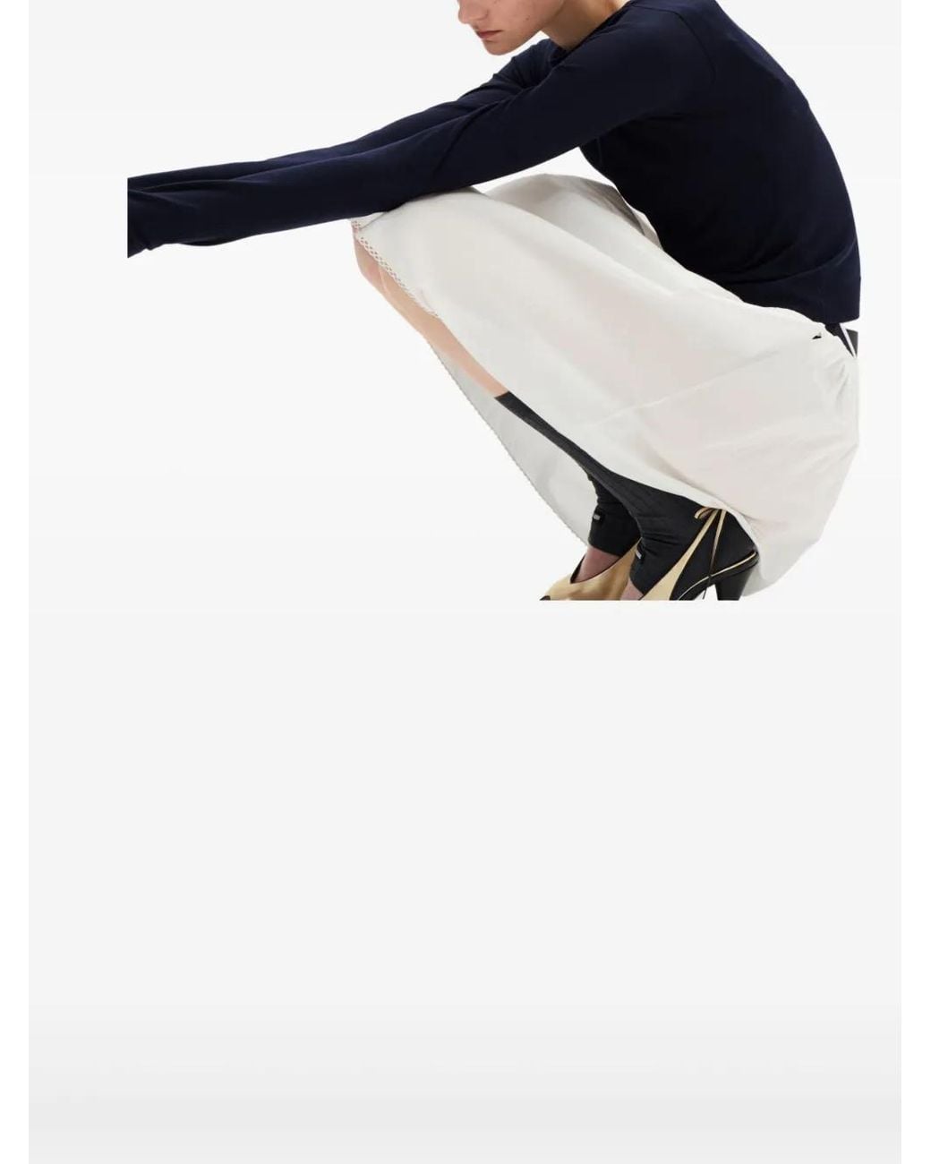 Miu Miu Blue Wool Boat-Neck Sweater