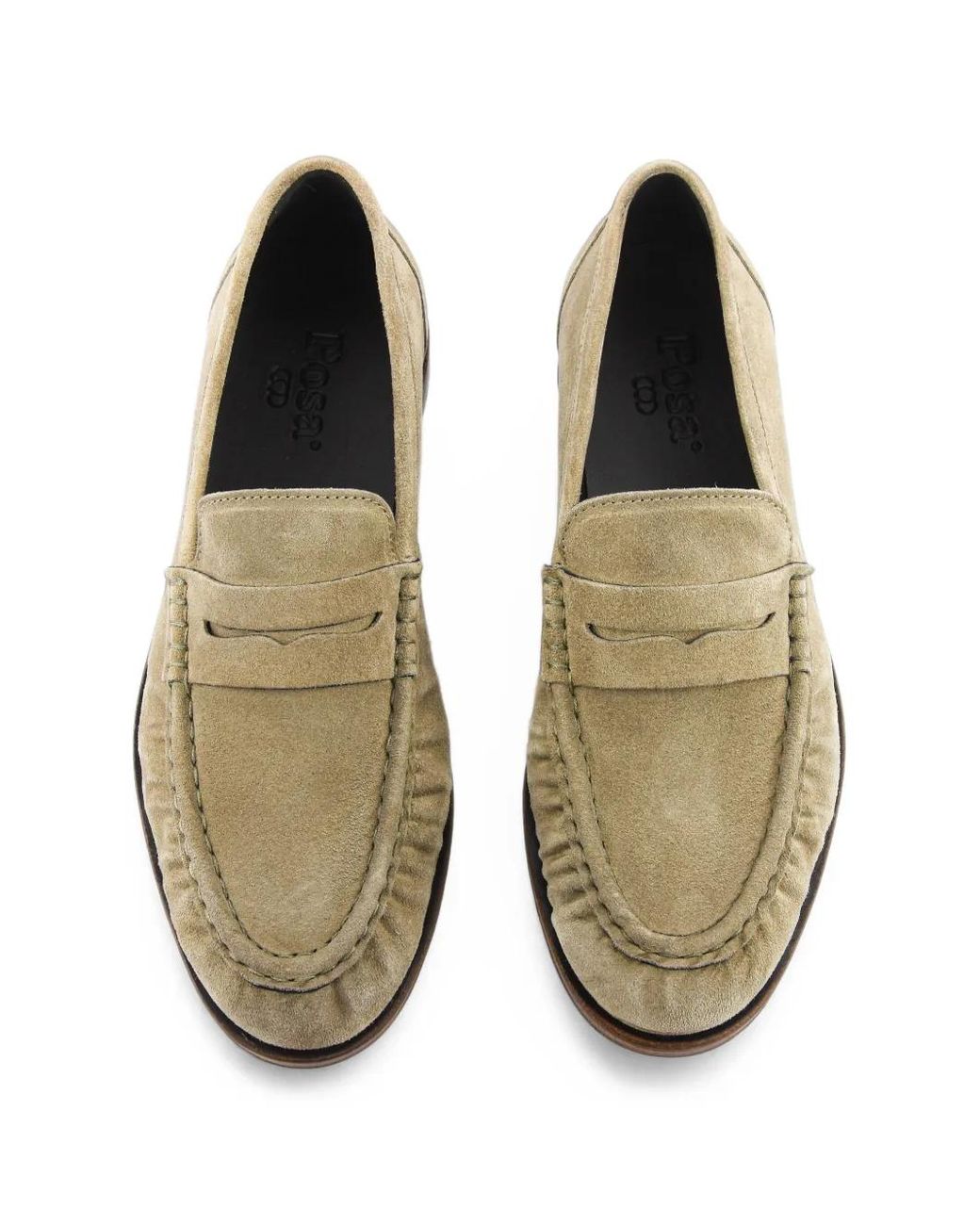 POSA Natural Suede Penny Loafers for men