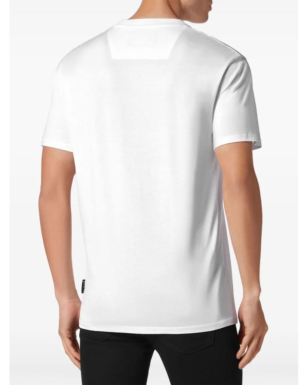 Philipp Plein White Stripes T-Shirt for men