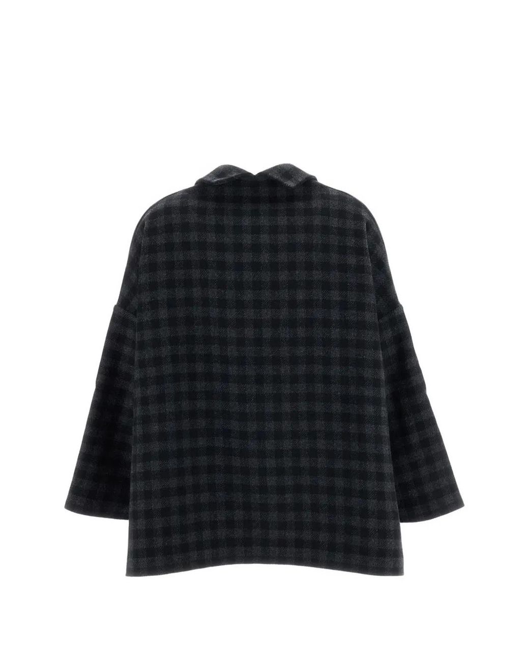 Daniela Gregis Black Gladiolo Check Wool Jacket