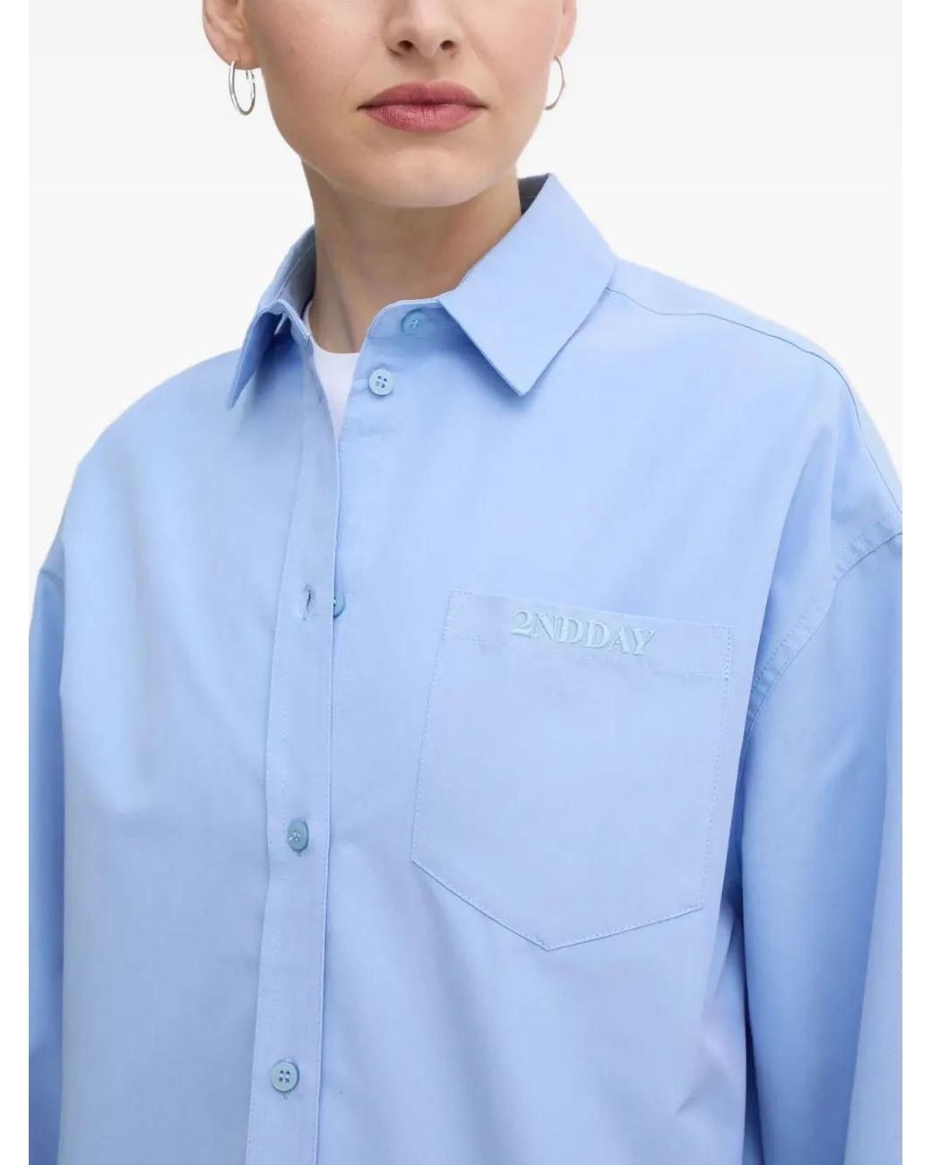 Day Birger et Mikkelsen Blue Embroidered Shirt
