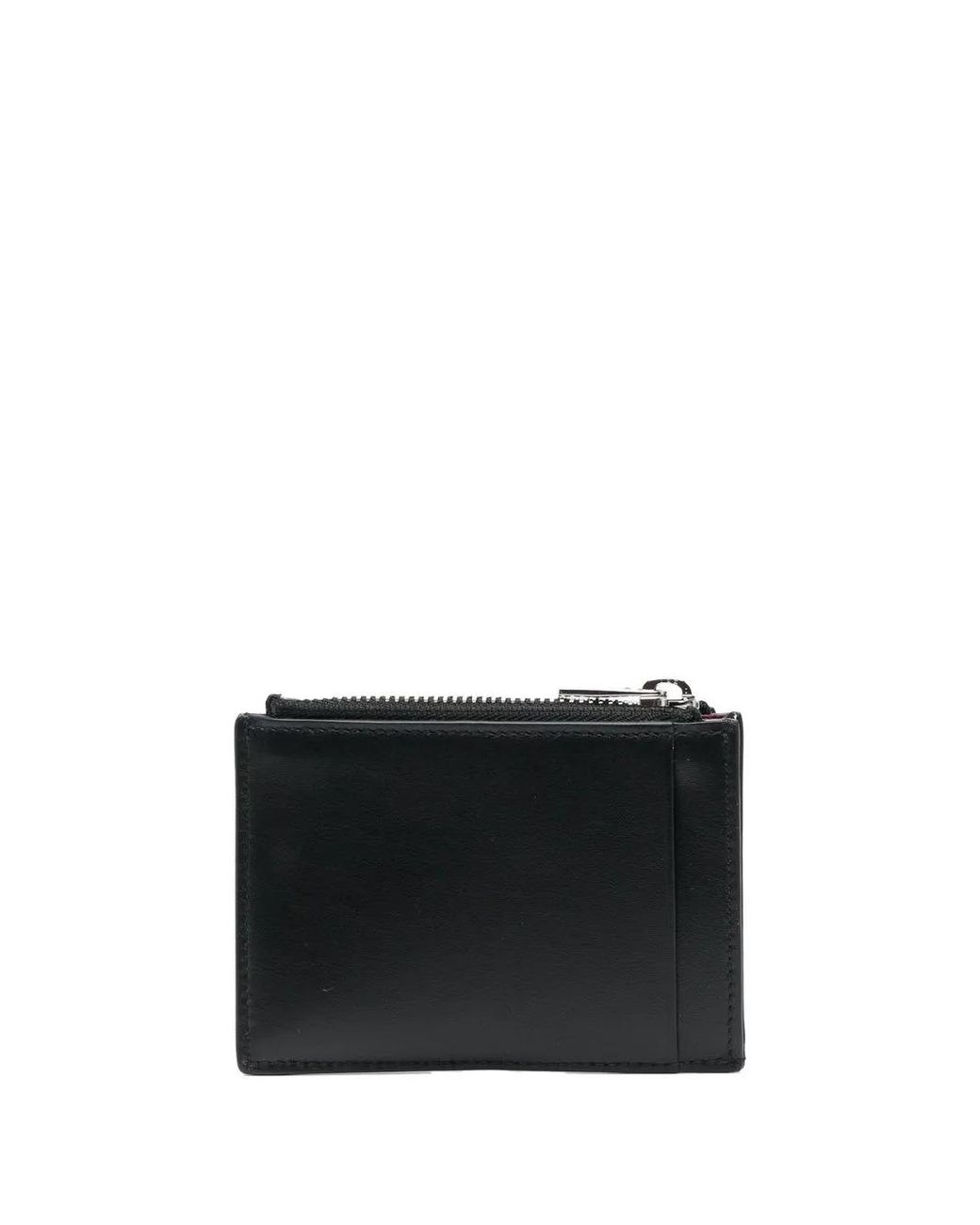 McQueen Black Mini Coin Zip Holder For for men