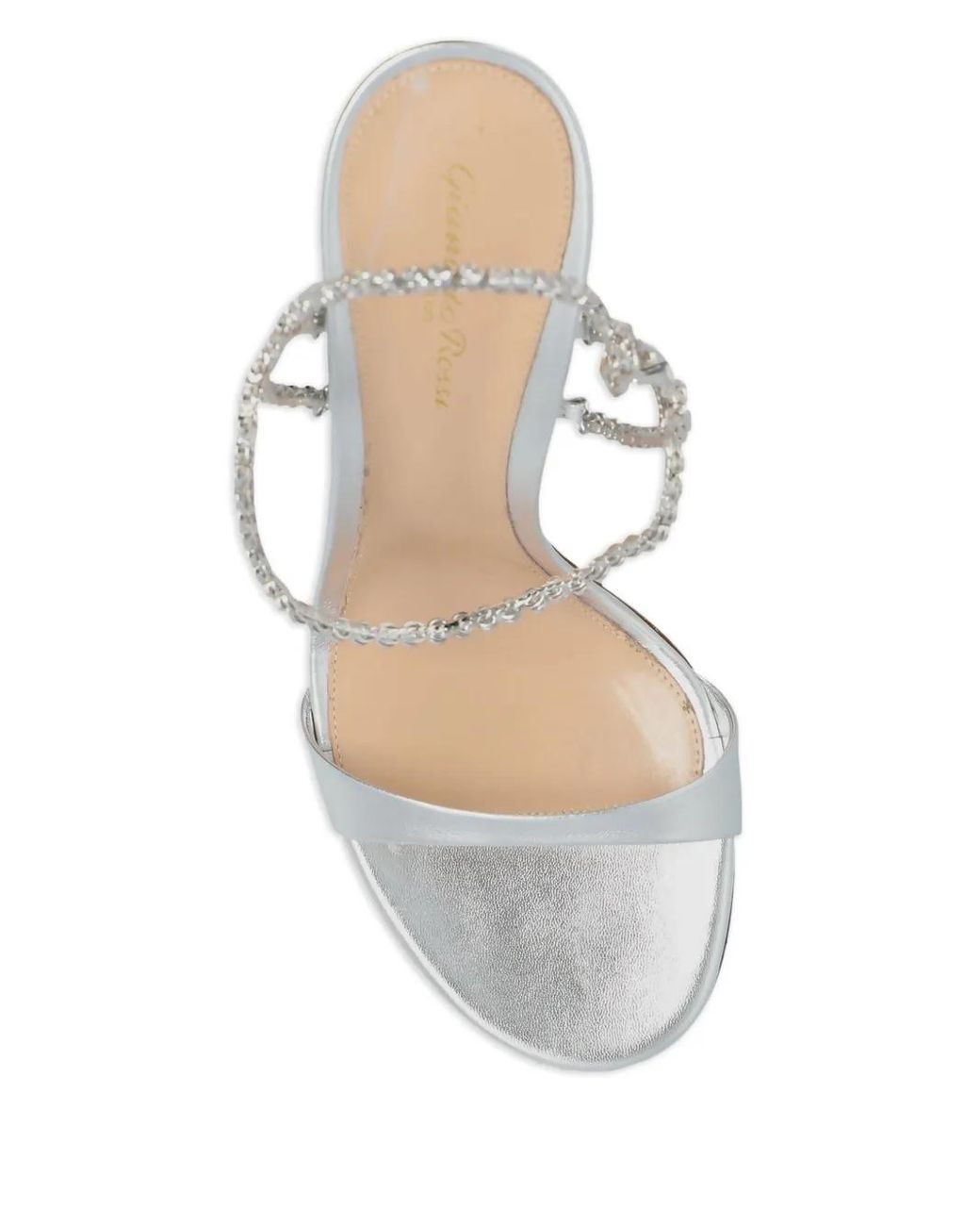 Gianvito Rossi White 90Mm Crystal-Embellished Stiletto Pumps