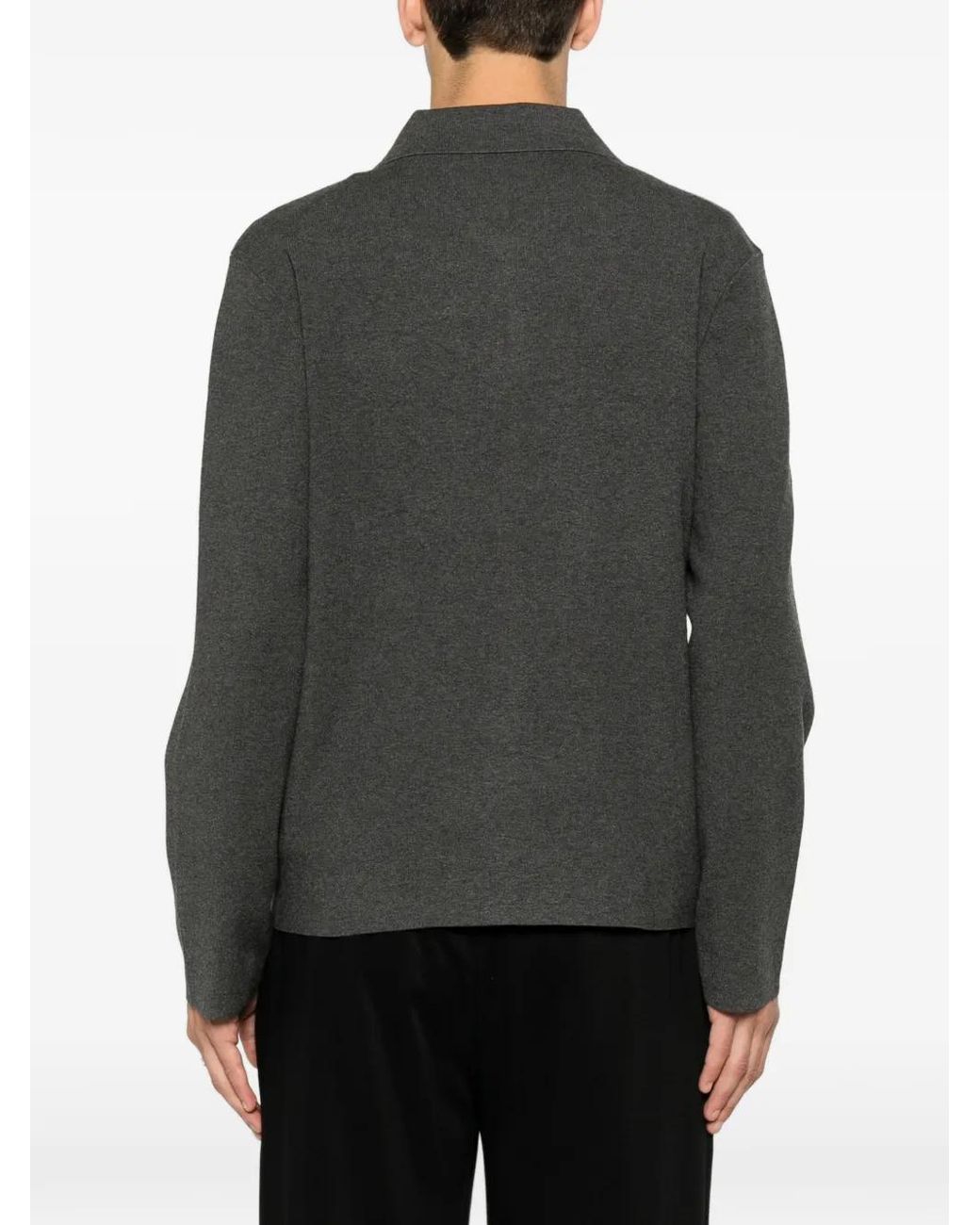 Sandro Gray Zipped Viscose Knit Cardigan for men