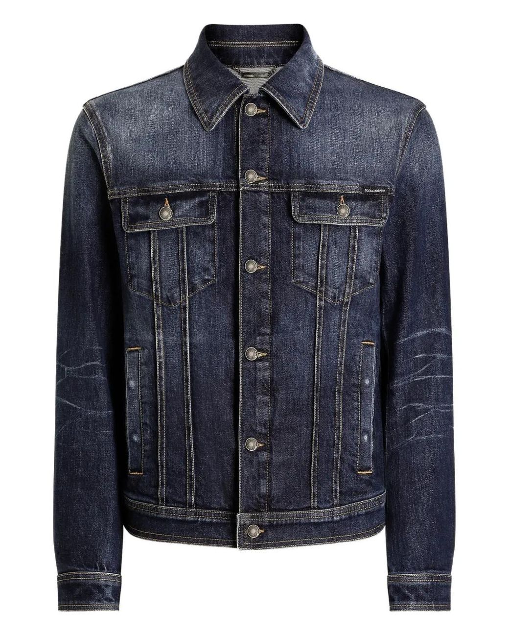 Dolce & Gabbana Jack Met Knoopsluiting in het Blue voor heren