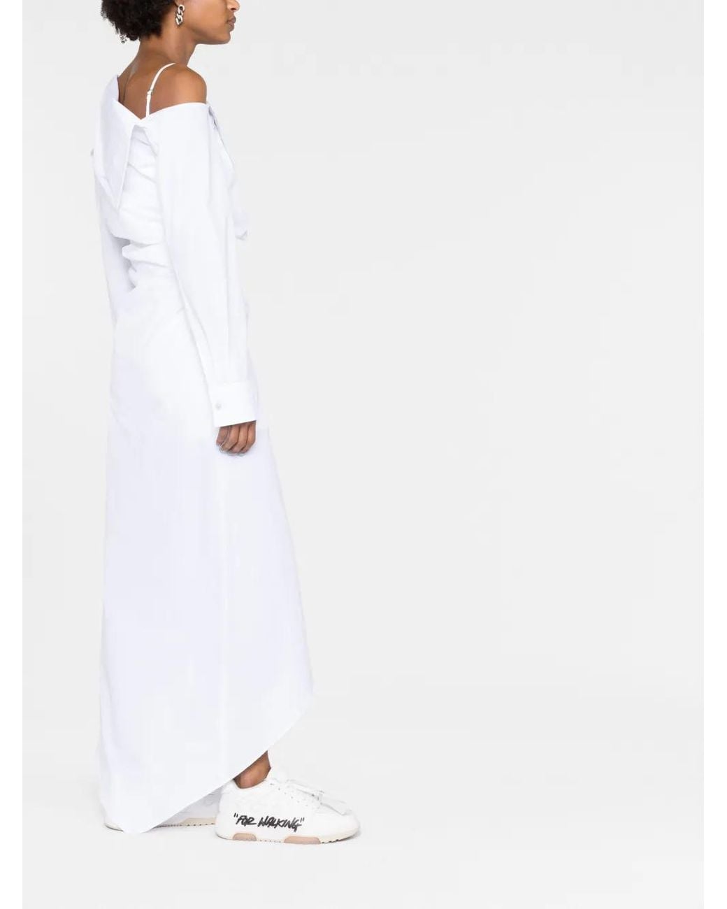 Off-White c/o Virgil Abloh White One-Shoulder Asymmetric Dress
