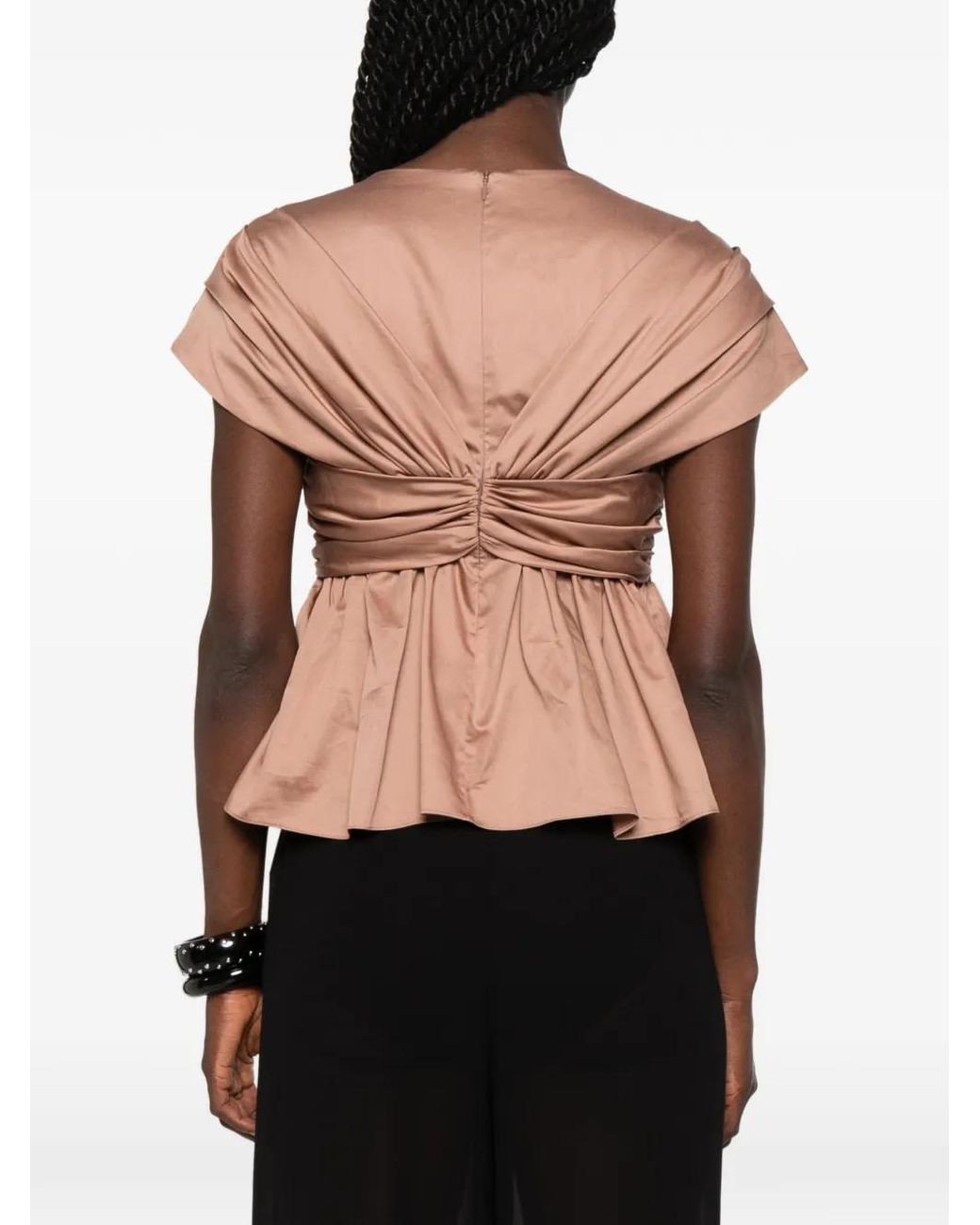 TOVE Pink Ruhi Twisted-Detail Top