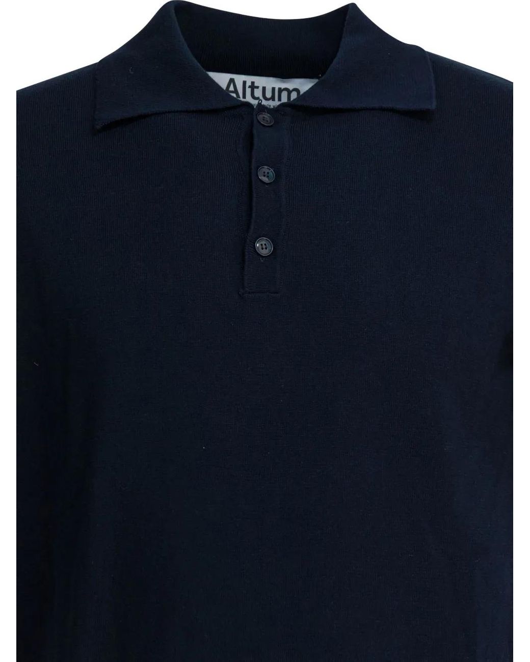 Altum Blue Buttoned Polo Shirt for men