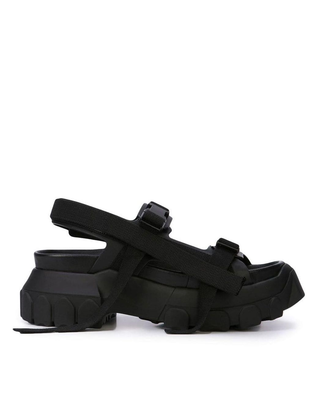 Rick Owens Babel Tractor Sandals in Black | Lyst