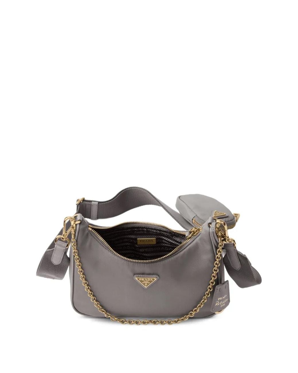 Prada Gray 2005 Re-Edition Re-Nylon Shoulder Bag