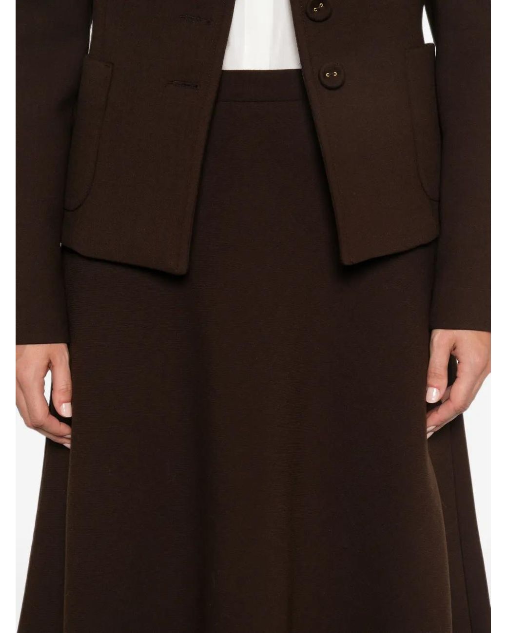 Andiata Black A-Line Midi Skirt