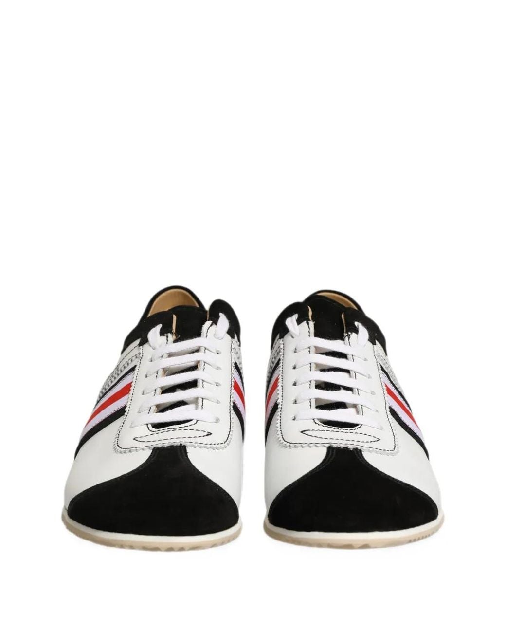 Dolce & Gabbana White Japan Stripe Leather Trainers