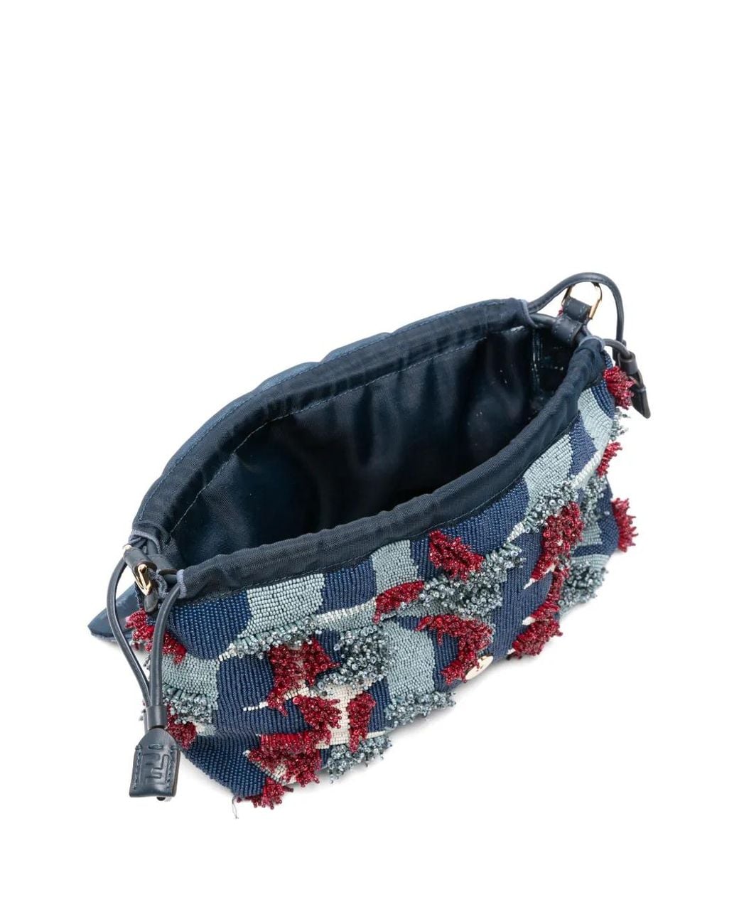Fendi Blue Mamma Baguette Medium Bag