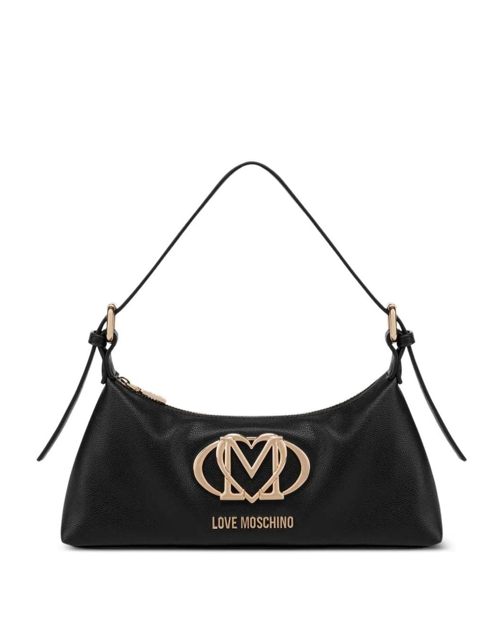 Love Moschino Black Logo-Plaque Shoulder Bag