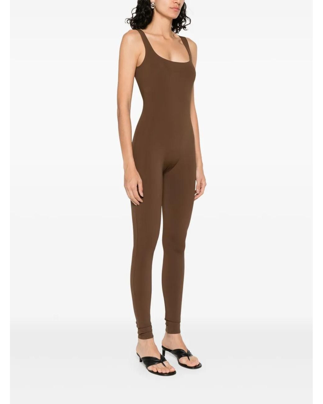 Entire studios Brown Square Neck Jumpsuit