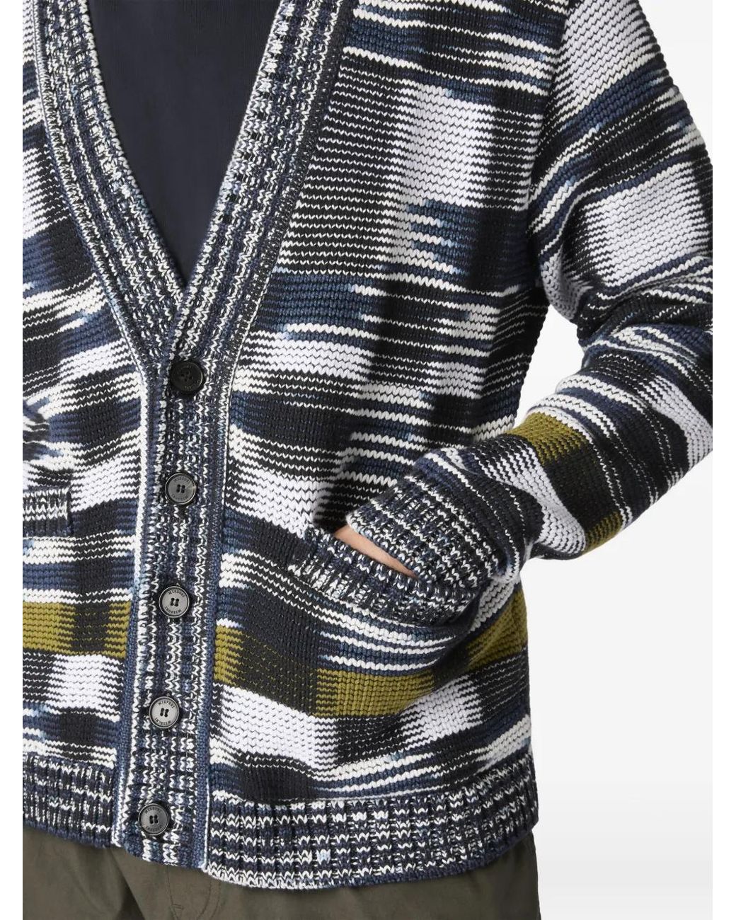 Missoni White Checked-Pattern Cardigan for men