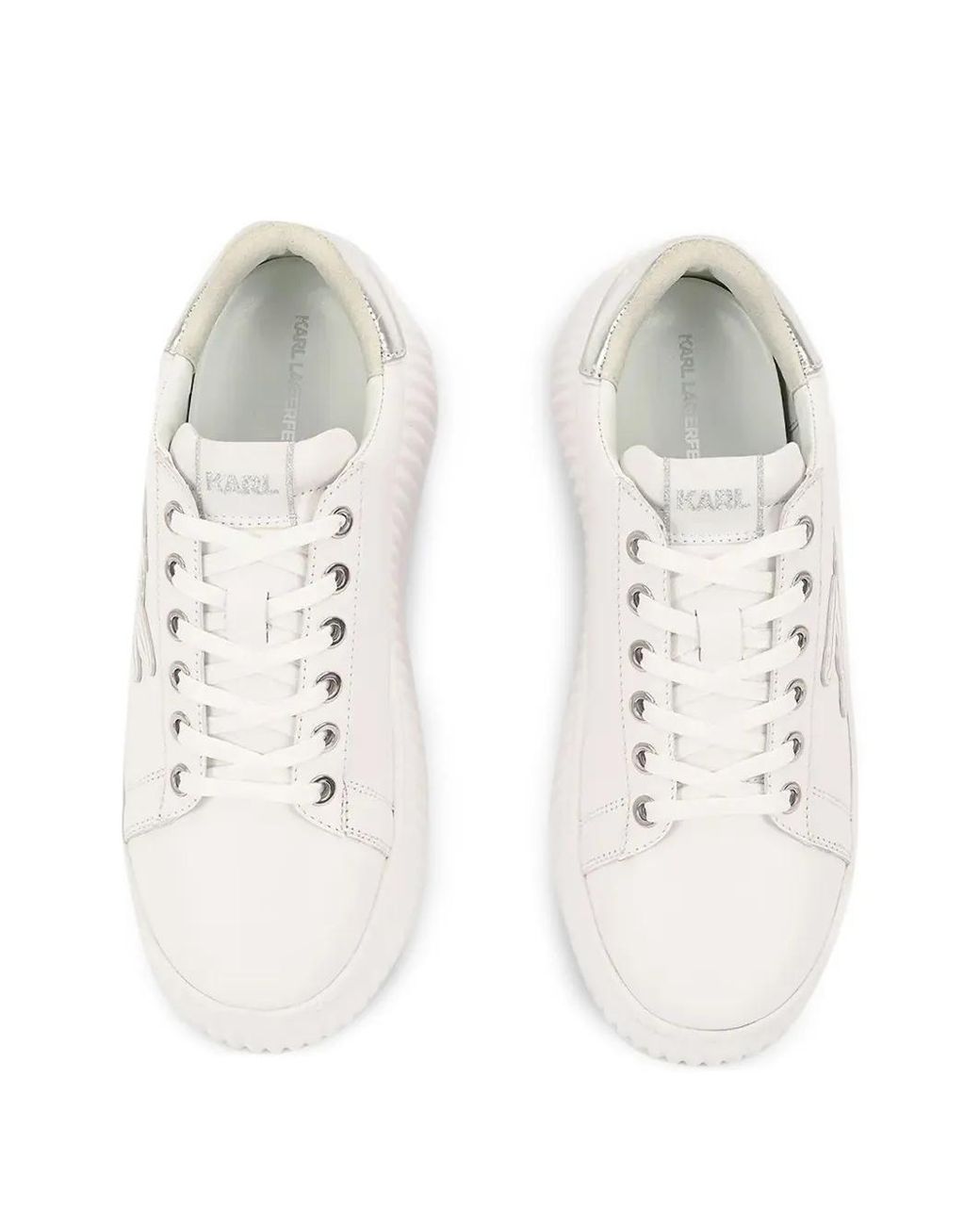 Karl Lagerfeld White Sneakers Mit Logo-Patch
