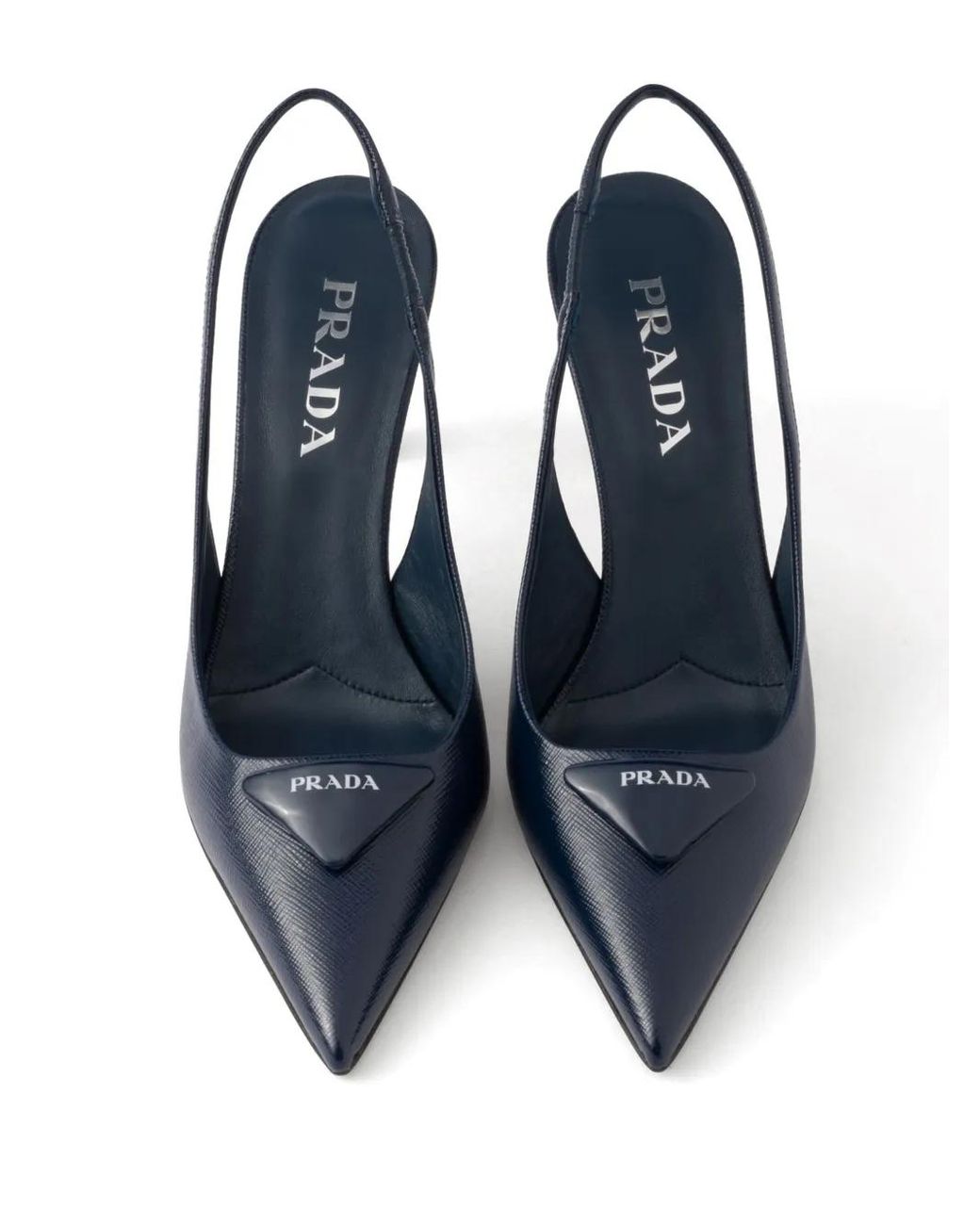 パンプス PRADA Triangle logo slingback Prada Triangle Logo Bow Slingback Pump (Women) | Nordstrom