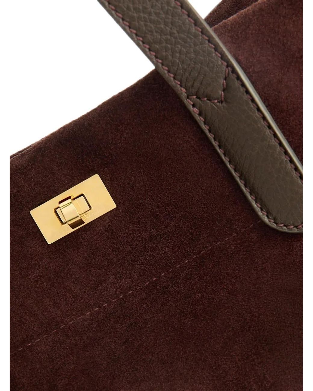 Anya Hindmarch Brown Mortimer Whipstitch-Trim Tote Bag