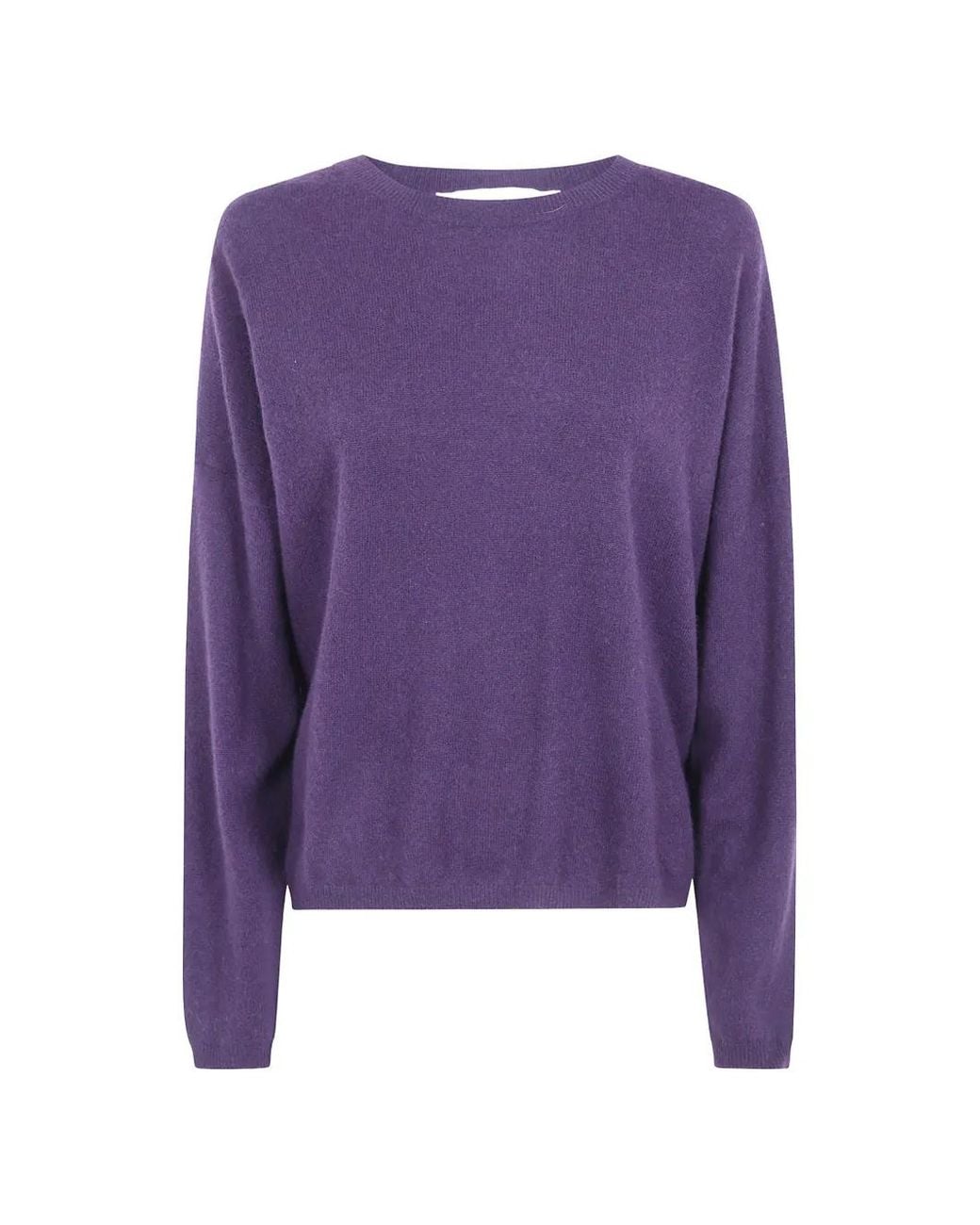 ABSOLUT CASHMERE Purple Crew-Neck Cashmere Sweater