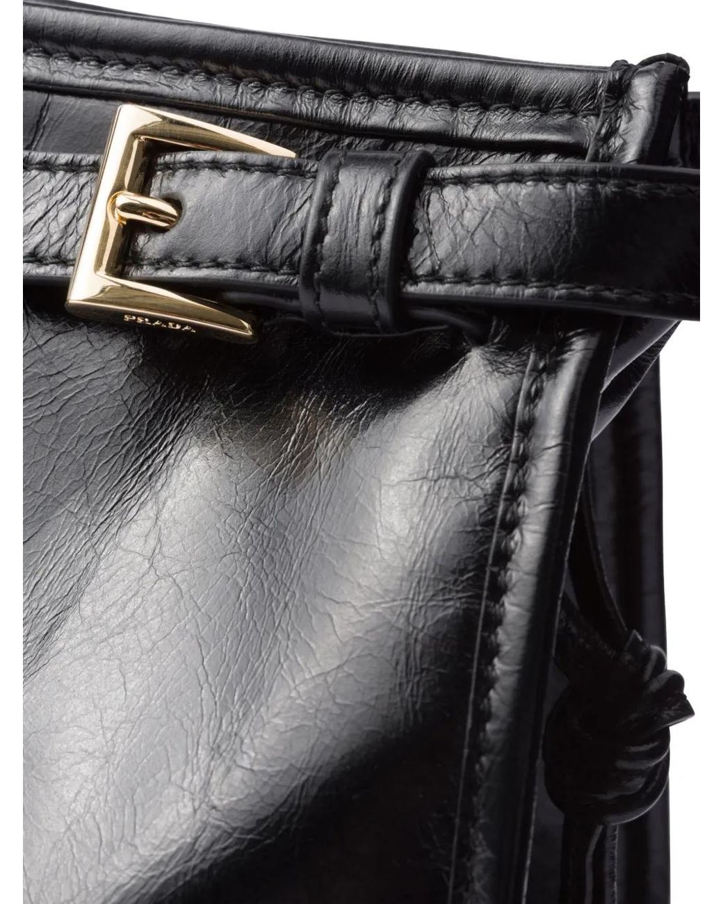 Prada Black Bonnie Large Leather Handbag