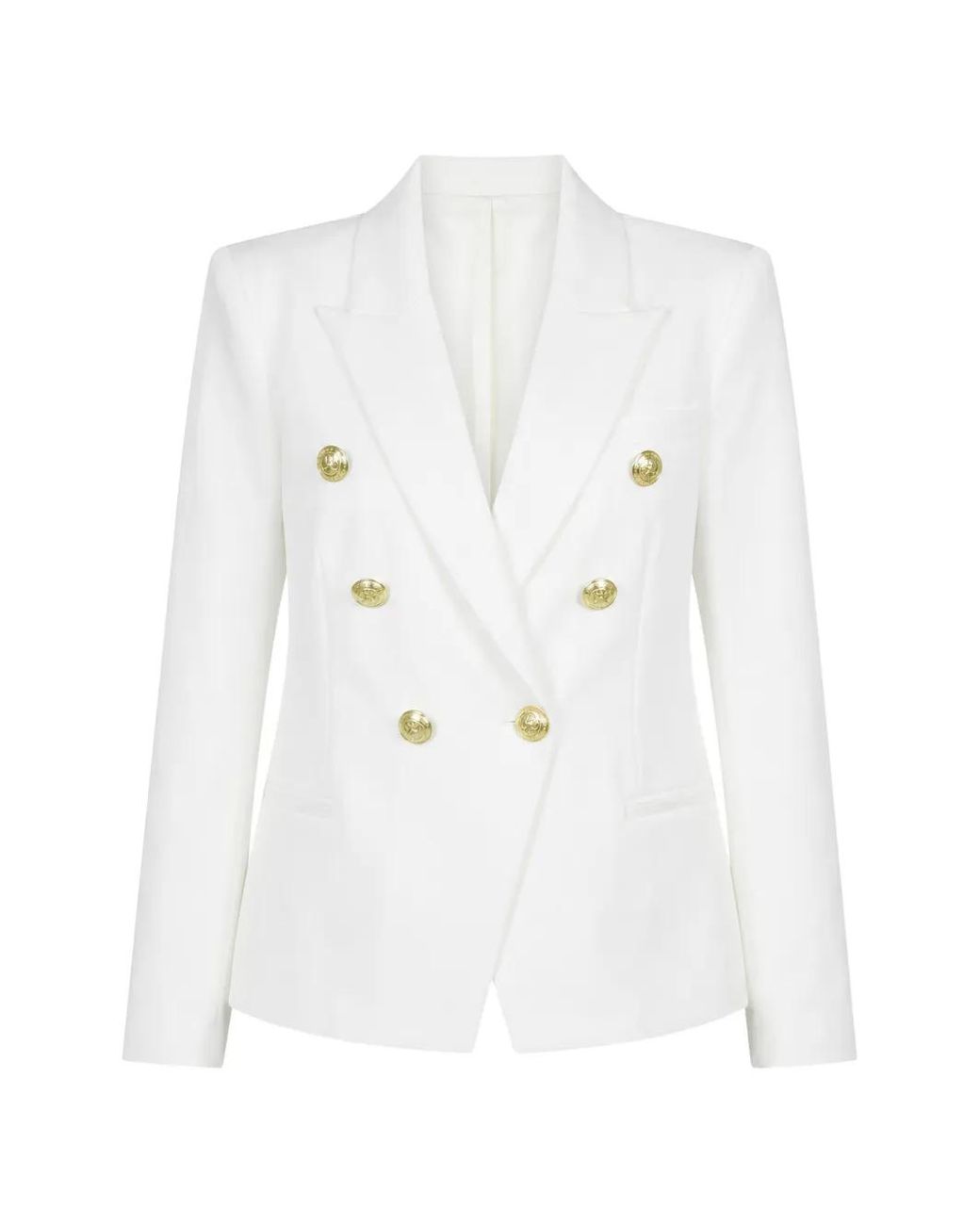 L'Agence White Blazer Marie À Boutonnière Croisée