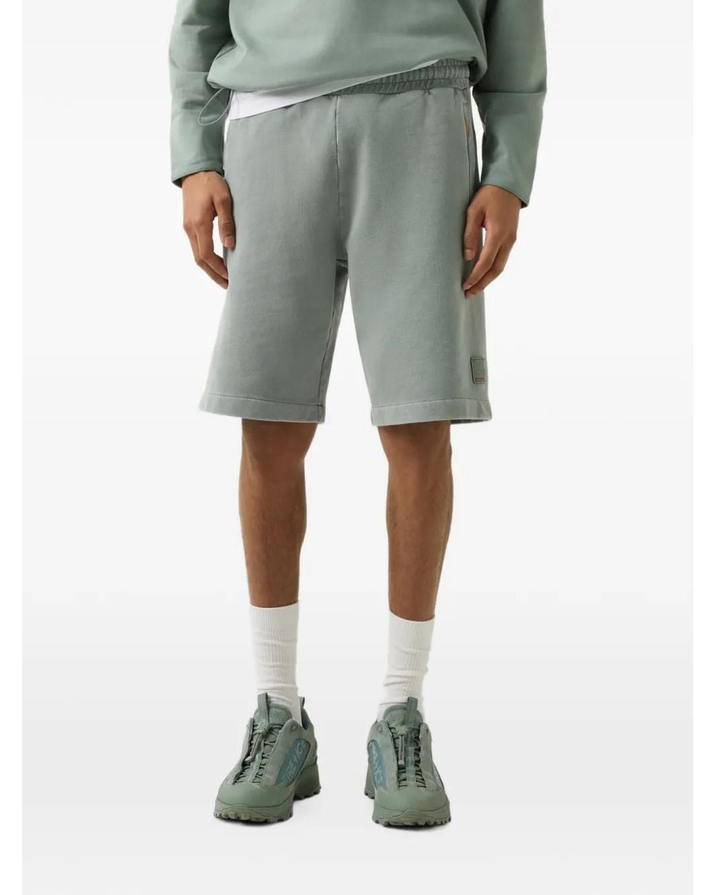 Bogner Fire + Ice Green Luseph Logo-Patch Shorts for men