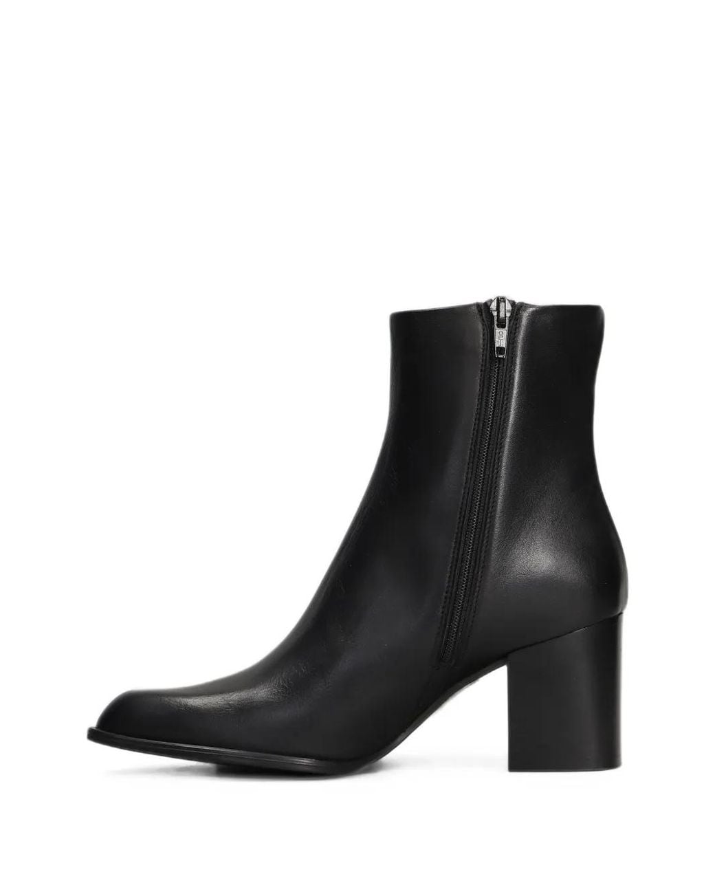 Evaluna Black Block-Heel Ankle Boots